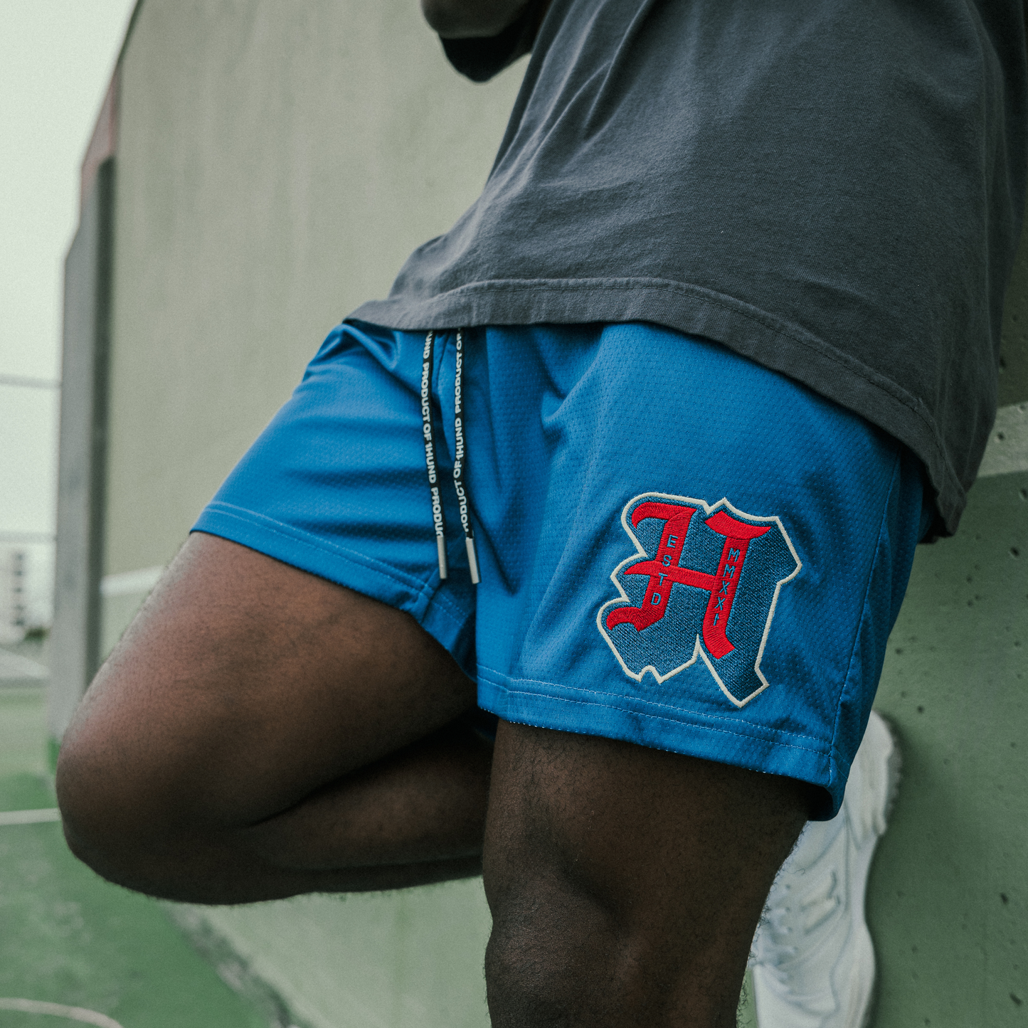 Sports Club Mesh Shorts in Navy
