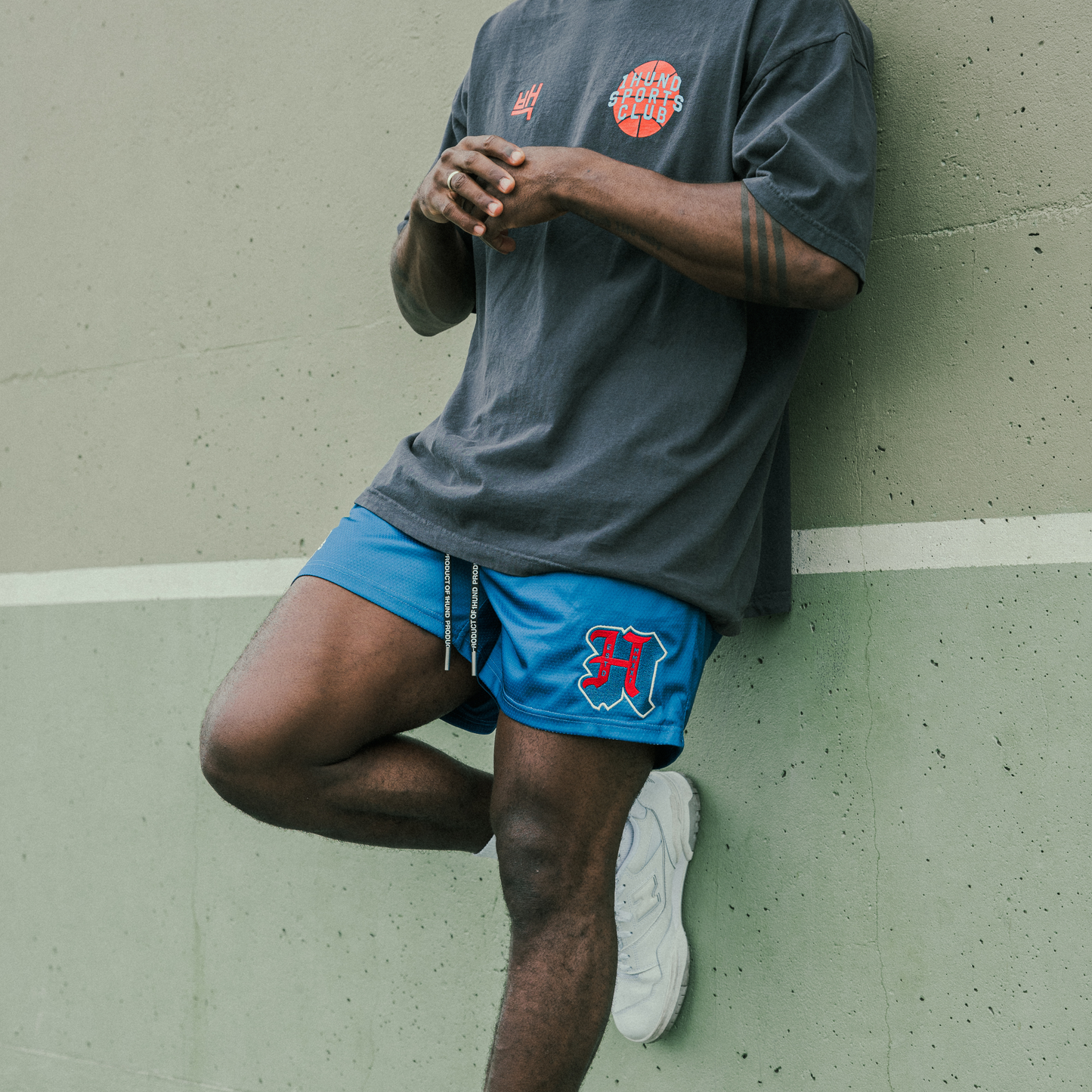 Sports Club Mesh Shorts in Navy