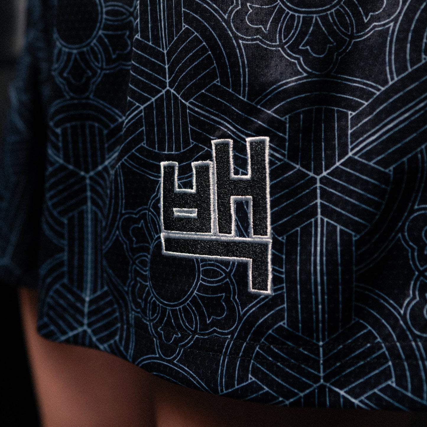 Dancheong Mesh Shorts in Black