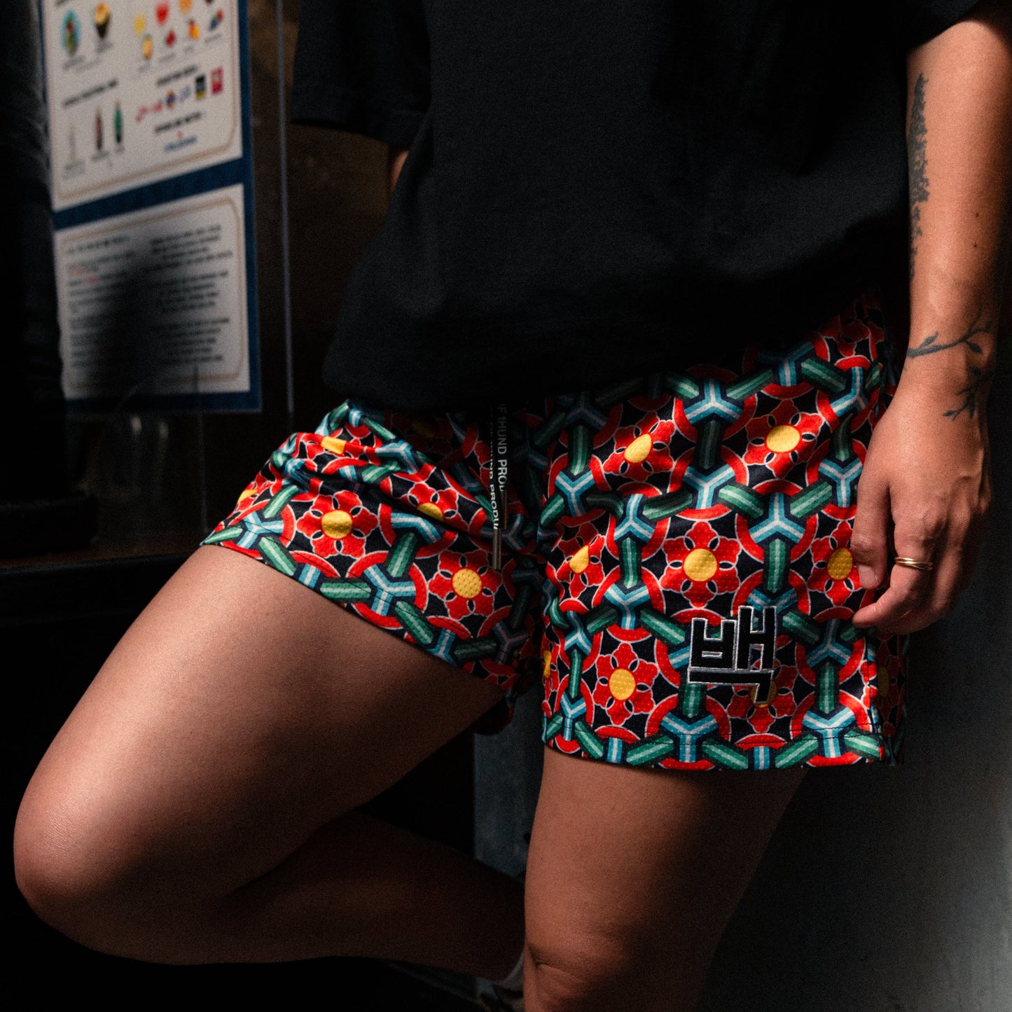 Dancheong Mesh Shorts in Multicolor