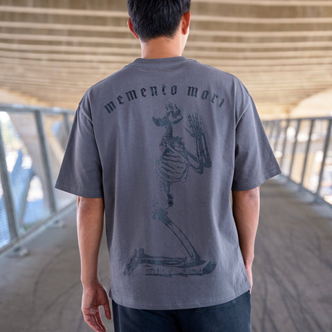 Memento Mori Mortality Tee in Grey