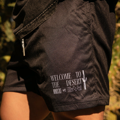 Saguaro Mesh Shorts in Black