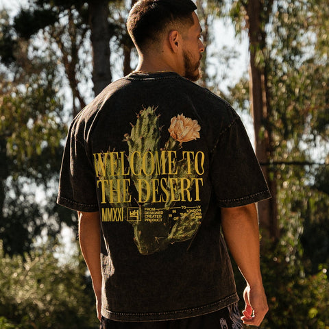 Death Valley Tee in Carbon Black